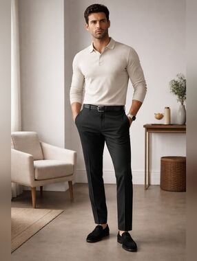 Hugo Boss Black Dress Pants 34x32 Slim Tailored